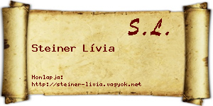 Steiner Lívia névjegykártya
